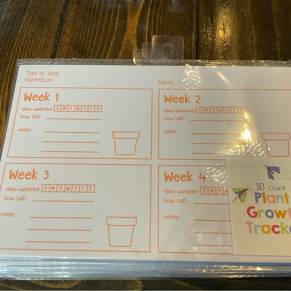 Bundle of 8 packs of Plant Growth Chart.